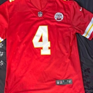 NFL KC Chiefs Rice Red Jersey with Nike Logo